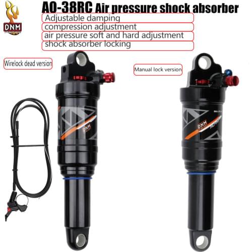 DNM AO-38RC Air Rear Shock Air Pressure Adjustable 165mm 190mm 200mm Folding Bike Mountain Bike Bicycle Rear Shock Absorber