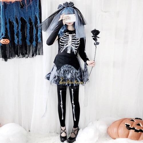 Halloween costumes for women Ghost Bride Zombie Costume Nightclub Dress Adult Party Stage Costume Witch Cosplay Devil Costume