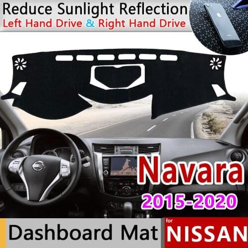 Car Dashboard Cover Dash Board Mat Carpet Pad for Nissan Navara NP300 Frontier D23 2015~2020 Sunshade Cape Cushion Accessories