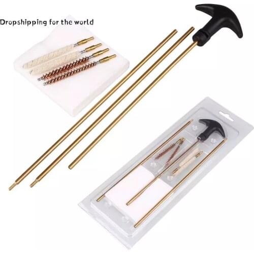 Tactical Barrel Cleaning Kit Cleaner Brush Extention Brass Rods for Hunting .177&.22 caliber Rifle/Pistol Airgun Rifle Airsoft