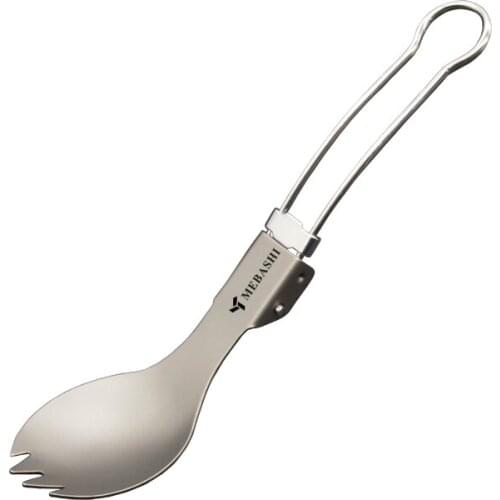 MEBASHI Portable Outdoor Titanium Spork Camping Spoon Fork