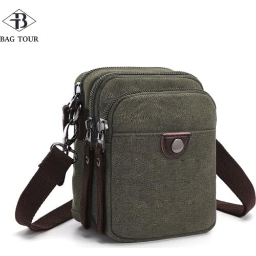 Casual Crossbody shoulder bag vintage canvas Fashion New 2020 zipper iphone bag Mini cellphone bag messenger bags Unisex Pockets