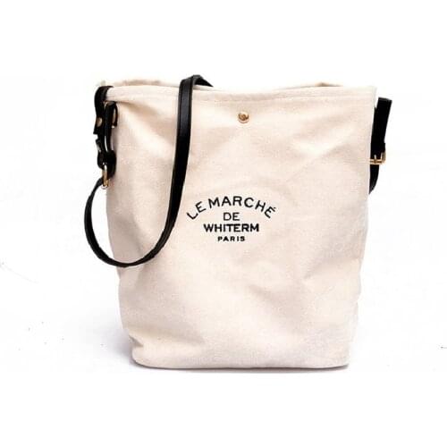 Women Casual Canvas Shoulder Bags Strap Female Cloth CrossBody Bag Lady Fashion Simple Canvas Handbag Tote For Girls