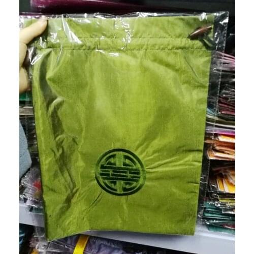 Random Colo, one Drawstring pocket Rectangle Embroidery Brocade Silk bracelet box Bags,Purse, Jewelry Bags, necklace bag 11.7