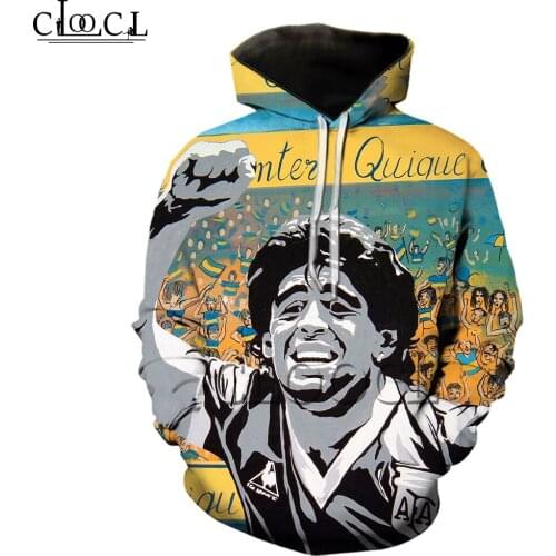 CLOOCL Diego Armando Maradona Hoodie 3D Print Women Men Jogging Sweatshirt Autumn Casual Streetwear Wild Pullovers Drop Shipping