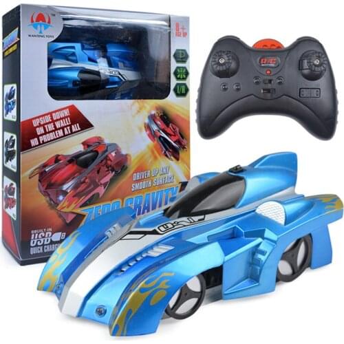 [ Funny] Electric remote control wall climbing car wireless electric RC cars model toy Children driver up any smooth surface car