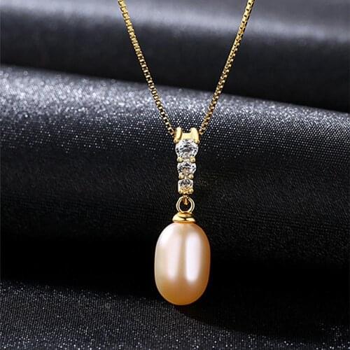 Pearl necklace freshwater pearl necklace baroque pearl necklace for womens s925 sterling silver necklace Wedding gold necklace