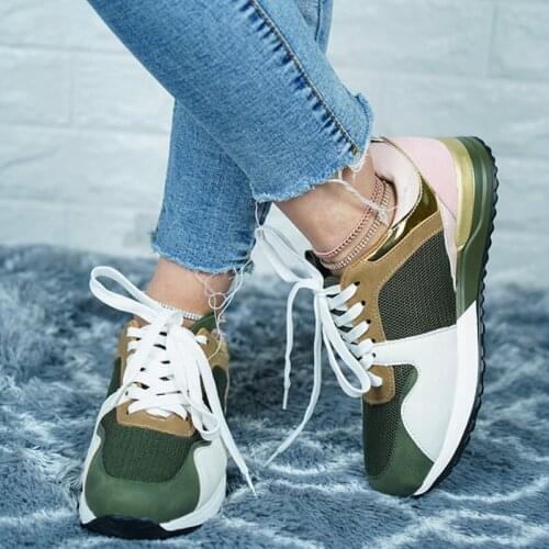 2021 Spring Autumn Sneakers Women Shoes for Women Female Platform Casual Wedges Sport Shoes Breathable Walking Trainers Women