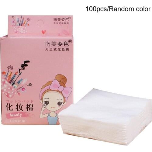 100pcs Cotton Pad Facial Cotton Lightweight Facial Makeup Cotton Portable Make-up Cotton Make-up Remover Random Color