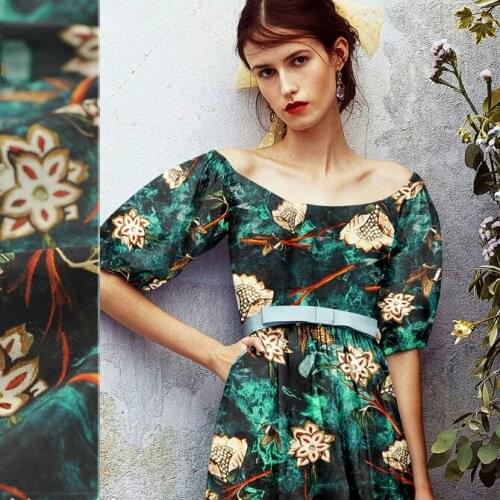 140cm wide printed silk fabric meter anti-wrinkle silk crepe de chine fabric 16mm shirt dress fabric wholesale silk cloth