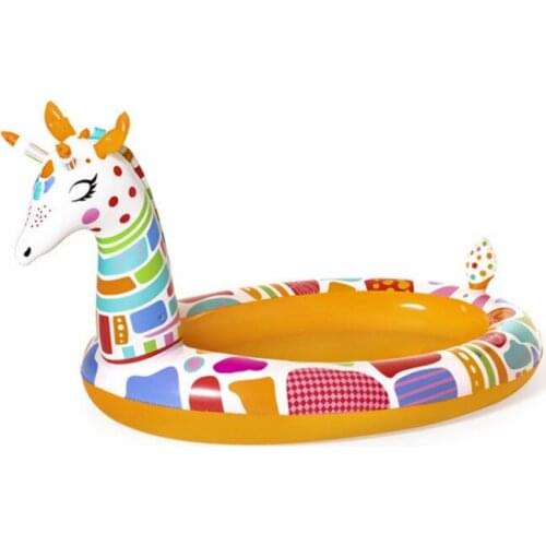 2.66x1.57x1.27m Kids Yard Garden Lawn Summer Large Inflatable Giraffee Water Splash Play Pool