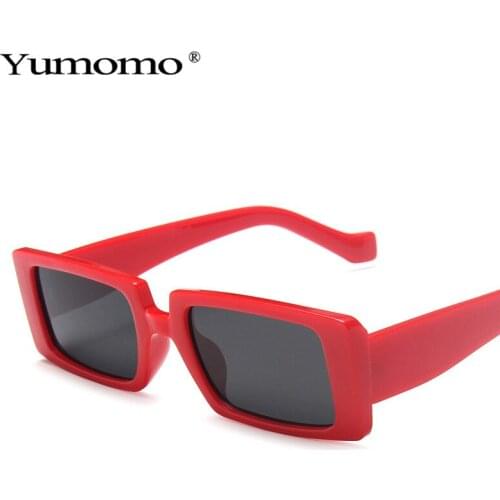 2020 Small Rectangle Sunglasses Candy Color Vintage Wide Frame Women Sunglasses Female UV400 Lens Trendy Eyewear Wholesale