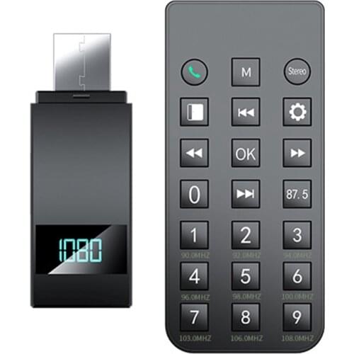 Bluetooth 5.0 Car Adapter Wireless Audio Receiver MP3 Player Wide Compatibility Receiver Built-in Micphone