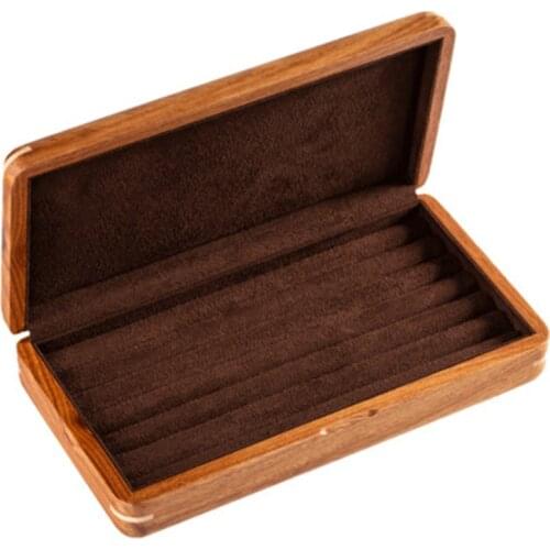 Wood Packing Case Wedding Ring Stud Earrings Cuff-link Jewelry Accessories Travel Box Display Organizers Women Men Gift Sale