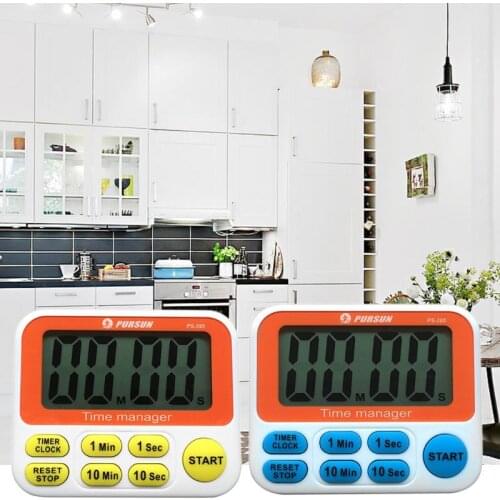 Electronic LCD 3in1 Countdown Timer Clock Kitchen Alarm with Hanging Hook Magnet Stand for kitchen experiment sports