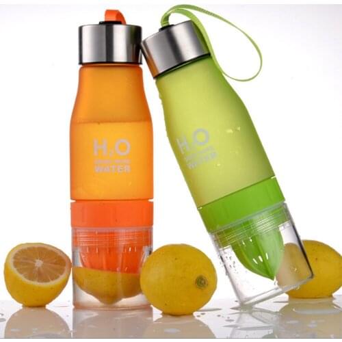 Homie 650ml Infuser Water Bottle plastic Fruit infusion Juice lemon Portable Kettle For Water Sport Drinking Bottle Xmas Gift