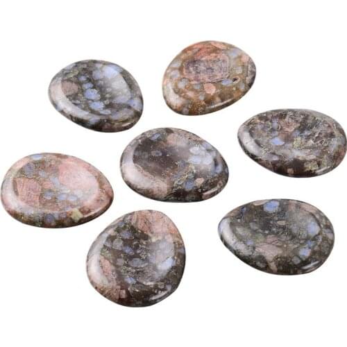 Thumb Worry Stone Eye Neck Massage Stones Natural Sodalite palm Stone Meditation Hot SPA GuaSha Tool Reiki Beauty Health Care
