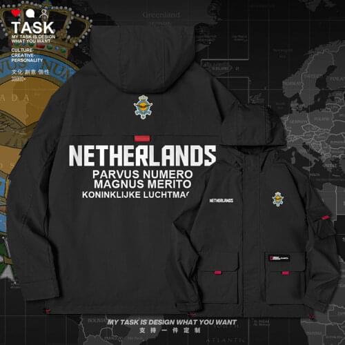 Netherlands Nederland NLD men jacket hooded air force logo army fan windbreaker jackets printed new Tactical clothes autumn