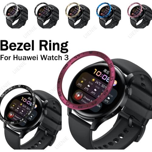Bezel Ring For Huawei Watch 3 Smartwatch Protective Stainless Protective Case Cover Scratch Proof Protection Case Metal Fram