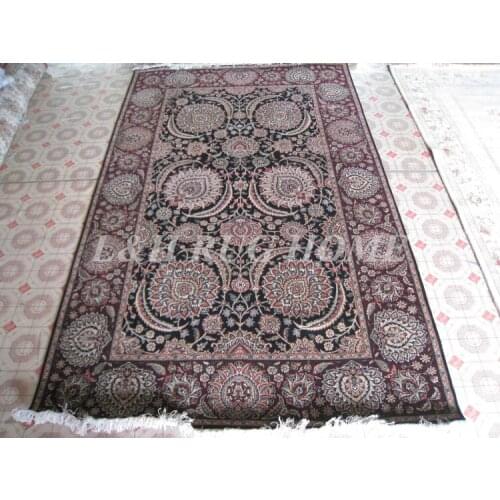 Free shipping 6'X9' 160 Line Hand-knotted Wool and silk Oriental Persian carpet handmade Persian carpet