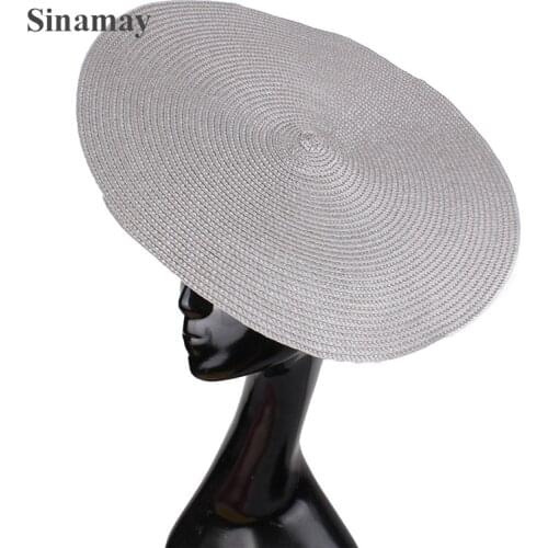 Retail 35CM Round Paper Straw Base Disc Fascinator Base For Millinery Sinamay Fascinator Vintage Tea Party Hat Multicolor Select