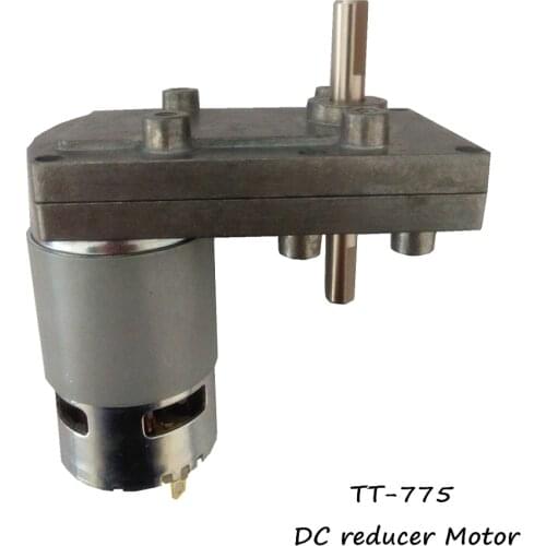 Square DC reducer Motor TT-775 6V 12V 24V Double-Hollow shaft High Torque Gear Motor DC 3-30V CW CCW Engineering Design