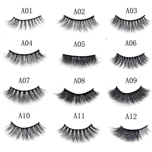 A Series 3d high-grade mink eyelashes 3D false eyelashes natural long drama popular Handmade cilios wholesale Eye Lash Extension