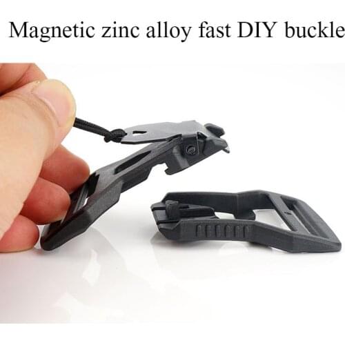 2020 New Quickly Open and close magnetic buckle military tactical vest belt backpack DIY multi-purpose black buckle