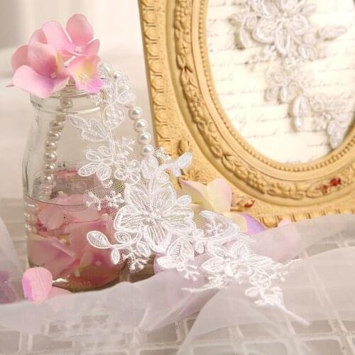 New arrival lace Wedding Dress Applique DIY Bride Hair Accessory Lace applique patch Fabric Patch