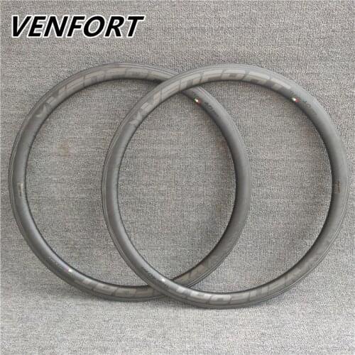 2 PCs new VENFORT 700C 50mm rim for road bike cover UD carbon fiber bicycle wheel rims lighter 27mm wide