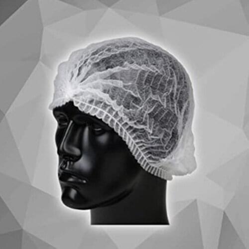 100 pcs Disposable One-off Hotel House Shower Bathing Light Hair Elastic Strip Caps Hats Non-woven Hats Hoods For Men And Women