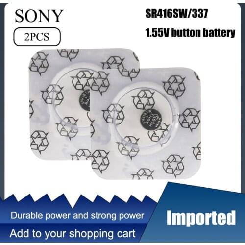 2pcs/lot Original New Watch battery 337 SR416SW Silver 1.55V button cell battery for swatch watch LED Headphone