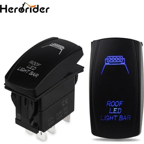 12V/24V Rocker Switch 5 Pin Laser On Off Switch Rocker Toggle Switch for Car RV Boat Marine