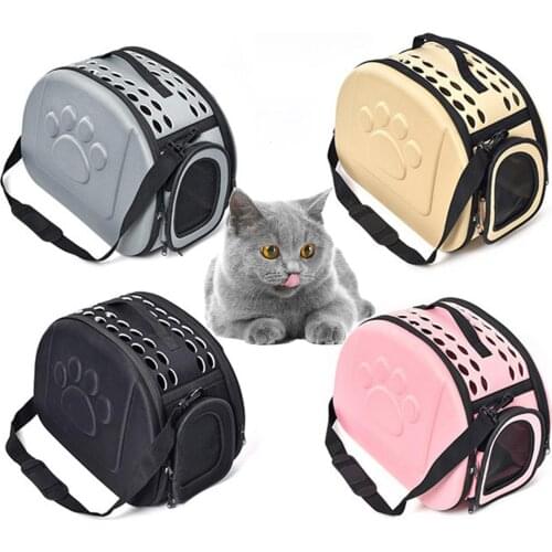Dog Cat Carrier Cage Fashionable Breathable Foldable Pet Carrier Crossbody Bag