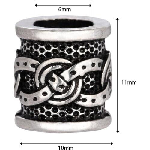 Vikings Dread Beard Beads Charm for Necklace Bracelet Jewelry Making C-96