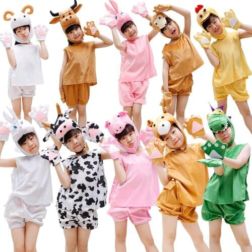 Halloween Unisex Boy Girls Kids Child Animal Costume Cosplay Props Christmas Tiger Lion Elephant Rabbit Frog Milk Rooster Monkey
