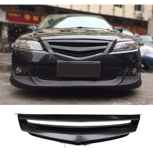 Racing Grill Bumper Carbon Surface Mesh Front Grill GR Style Refitting Accessories For First Generation Mazda 6 2008-2016