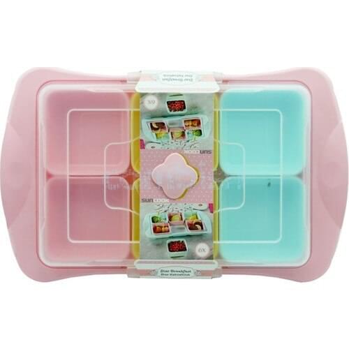 Sun Plast Star 6 Compartments Breakfast Pink