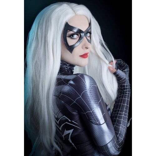 Sexy Female Black Cat Jumpsuit Zentai Party Suit Women MJ Superhero Bodysuit Cosplay Costume