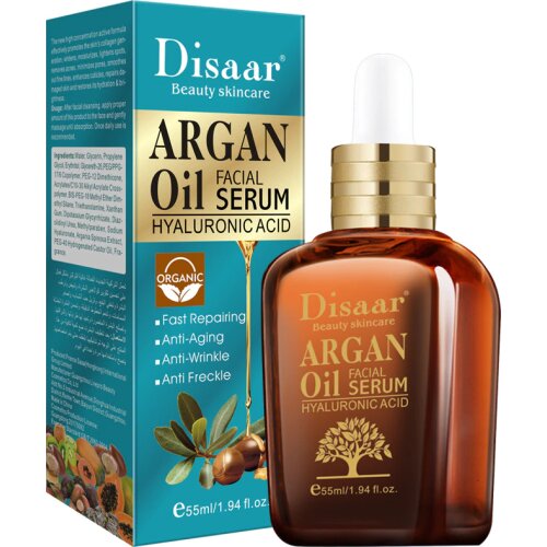 55ml Disaar Moroccan Argan Oil Facial Serum Moisturizing Brightening Skin and Diminishing Fine Lines Essential Oil