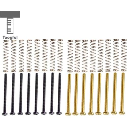 Tooyful 16pcs Double Coil Guitar Humbucker Pickup Mounting Ring Screws&Springs for Electric Guitar Replacement