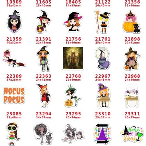 DIY Craft Supplies Halloween character printed flat back planar resins 30 pieces PR10909