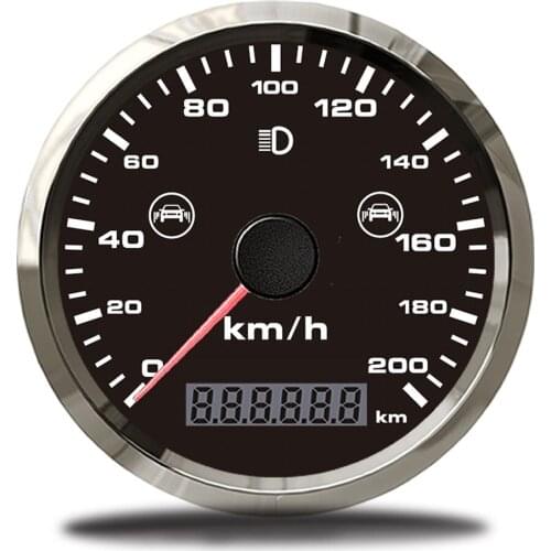 85mm Universal GPS Speedometer with BSD Blind Spot Detection Alarm OverSpeed Buzzer Alarm with sensor 200kmh / 200mph