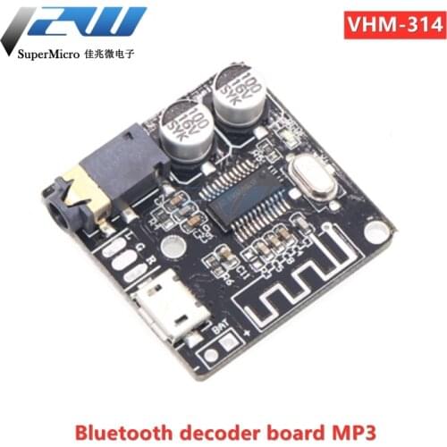 VHM-314 Mini, Bluetooth 5.0 Audio Receiver Module, Lossless MP3 Decoder Board, Wireless Music Stereo Output Amplifier 3.7-5V