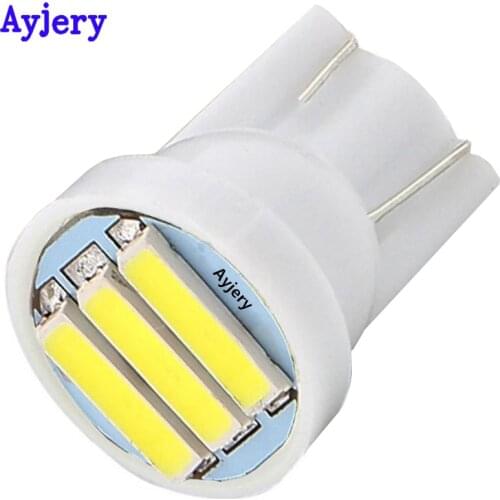 High Quality !! 50pcs T10 7014 3 SMD 3 Led 194 927 161 168 W5W Auto Instrument Lights Indicator Lamps DC 12V Parking Side Lamp