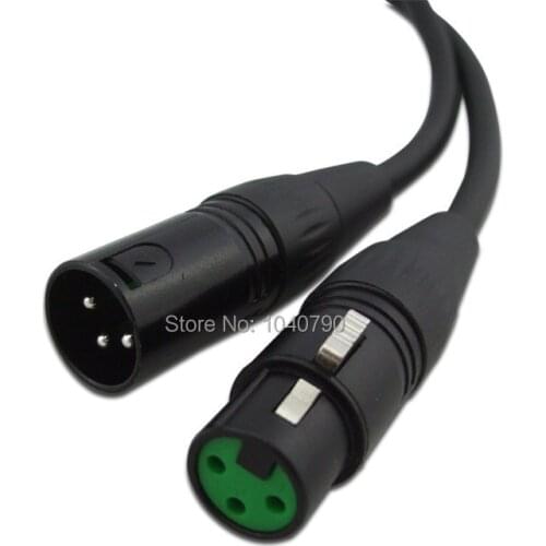 XLR 3Pin black Mic Cable Cord Microphone Audio Male to Female Shielded Phone line Tuning machine line 5M 16ft