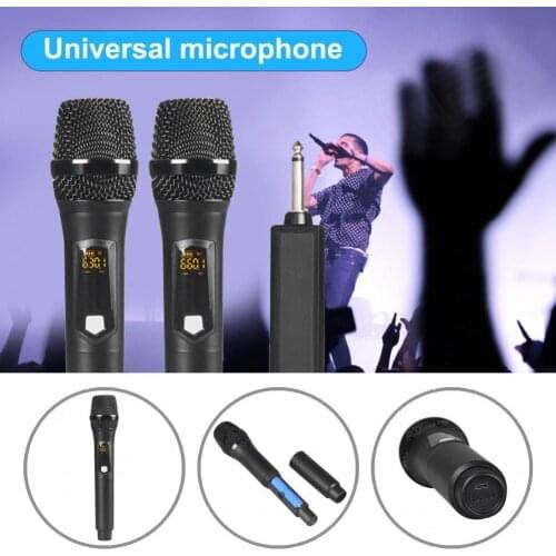 With Receiver 2Pcs Practical Universal UHF Microphone Reliable Microphone Handheld for Speaker