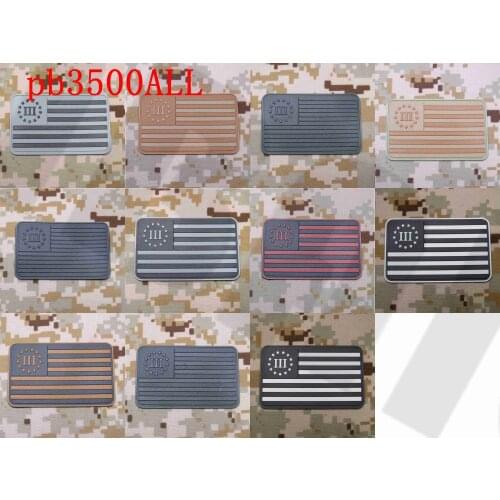 3D PVC Patch 3% III PERCENT DEFEND LIBERTY American flag