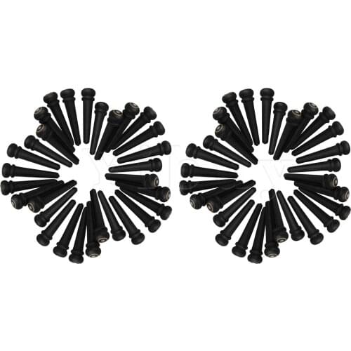 60PCS Acoustic Guitar Bridge Pins Guitar Bridge End Pin 0.2" Bayonet Dia