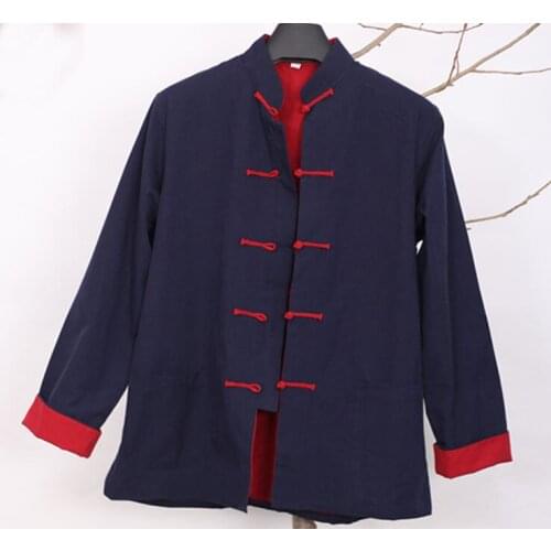 9color high quality Spring&Autumn kung fu tai chi clothing tang suits wing chun uniform martial arts jacketgray/coffee/red/black